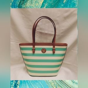 NWT ANNE KLEIN Stripe It Up Large Tote